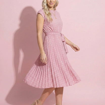 Polka Dot Cap Sleeve Dress