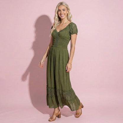 Renaissance Boho Lace Maxi Dress