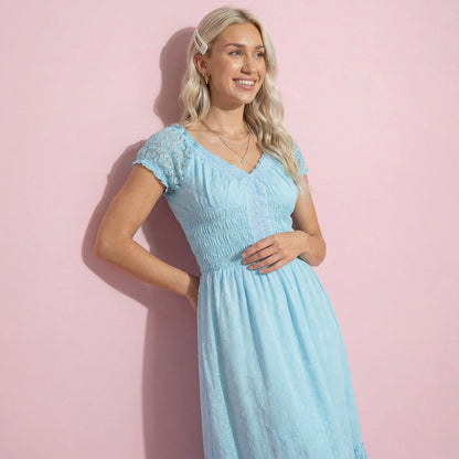 Renaissance Boho Lace Maxi Dress