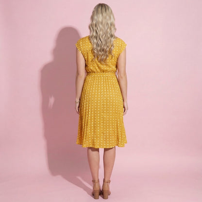 Polka Dot Cap Sleeve Dress