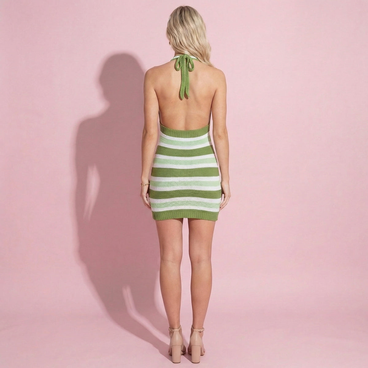 Striped Knit Bodycon Dress