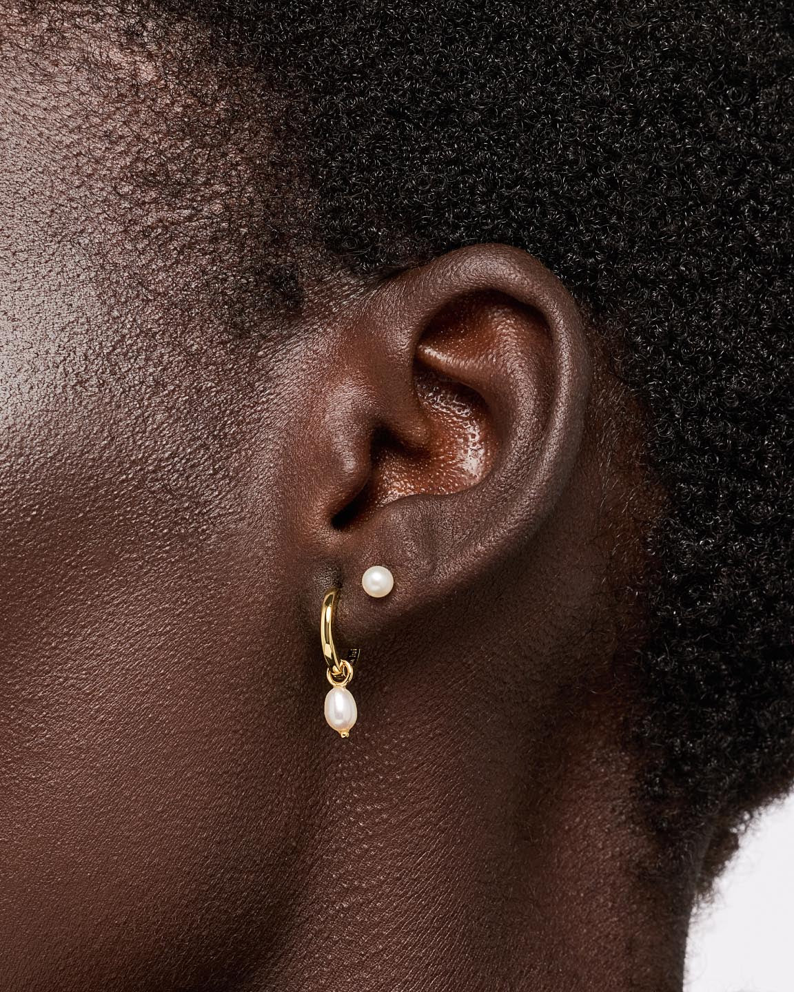 Frida Pearl Huggie Hoops