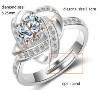 Authentic 925 Sterling Silver Diamond Ring | Sparkling Solitaire Engagement Ring for Women | Minimalist Luxury Silver Band | Anniversary & Proposal Fine Jewelry