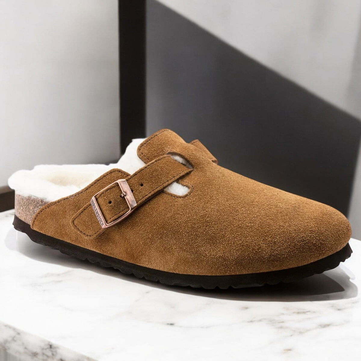 Birkenstock Boston Shearling Regular Width Sandals