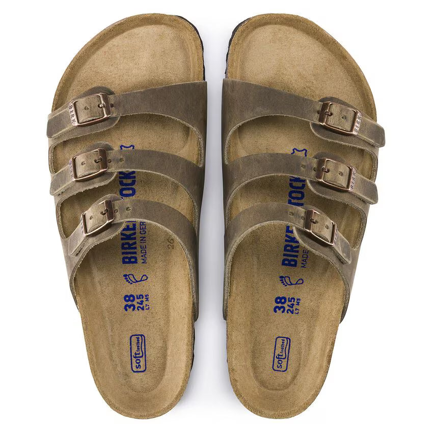 Birkenstock Florida Soft Footbed Oiled Leather Tobacco Brown
