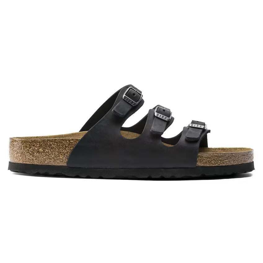 Birkenstock Florida Soft Footbed Oiled Leather Black