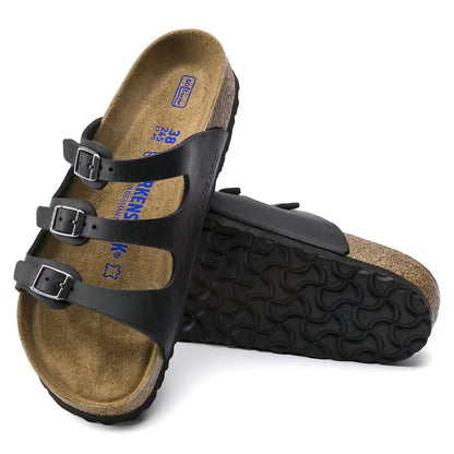Birkenstock Florida Soft Footbed Oiled Leather Black