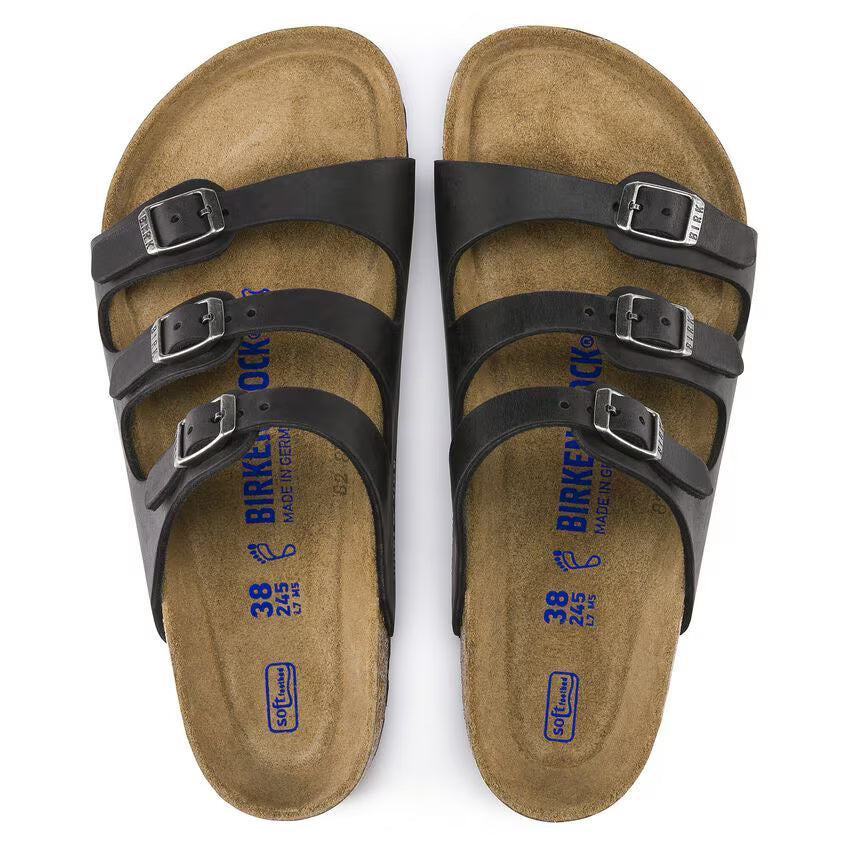 Birkenstock Florida Soft Footbed Oiled Leather Black