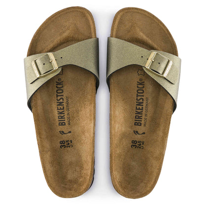 Birkenstock Madrid Birko-Flor Icy Metallic Stone Gold
