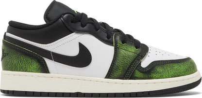 Air Jordan Grade School Retro 1 Low 'Wear Away Electric Green Gs' Sneakers