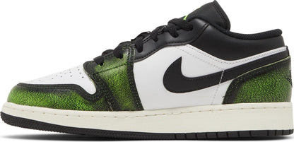 Air Jordan Grade School Retro 1 Low 'Wear Away Electric Green Gs' Sneakers