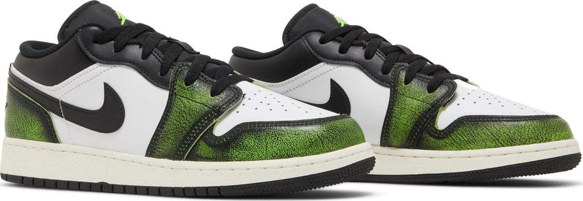 Air Jordan Grade School Retro 1 Low 'Wear Away Electric Green Gs' Sneakers