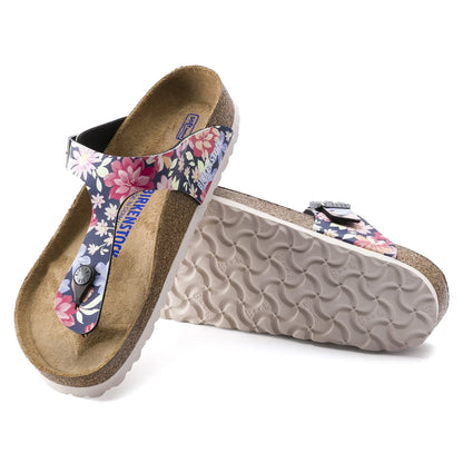 Birkenstock Gizeh Soft Footbed Birko-Flor Supernatural Flowers Navy