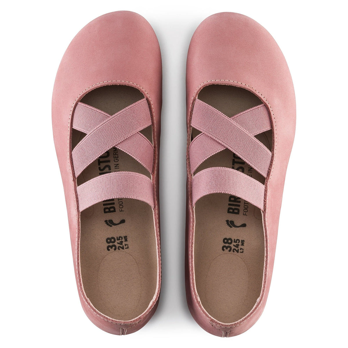 Birkenstock Unisex Santa Ana Nubuck Leather Rose Old Rose