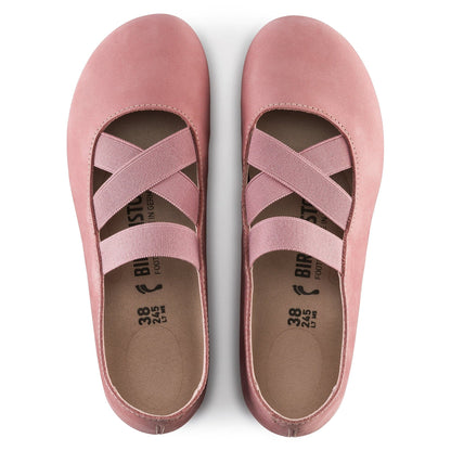 Birkenstock Unisex Santa Ana Nubuck Leather Rose Old Rose