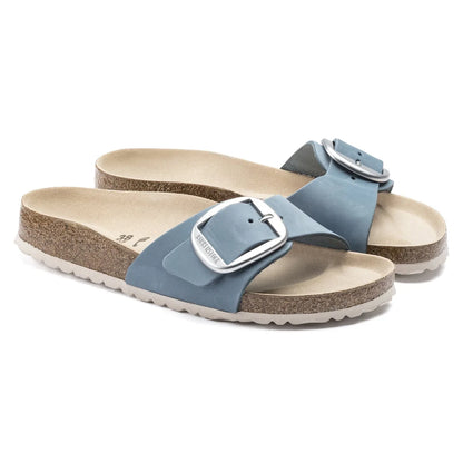 Birkenstock Madrid Big Buckle Nubuk Leather Dove Blue
