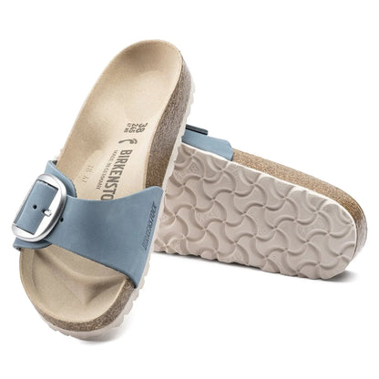 Birkenstock Madrid Big Buckle Nubuk Leather Dove Blue