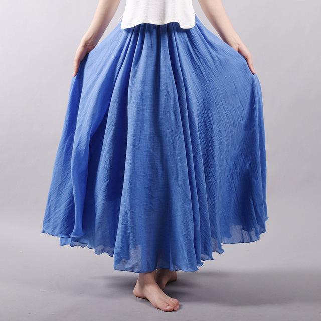 Saia Summer Skirt | High-Sense Lightweight Flowing Waistband | Trendy Minimalist Sleek A-Line Skirt | Luxury-Label Statuesque Radiant Apparel | 2026 High-Fashion Emerald-Luxe Essential
