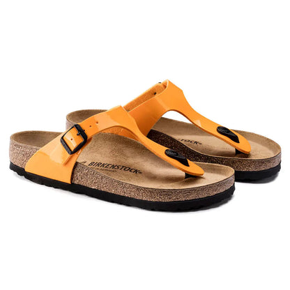 Birkenstock Gizeh Birko-Flor Patent Marygold Sandals