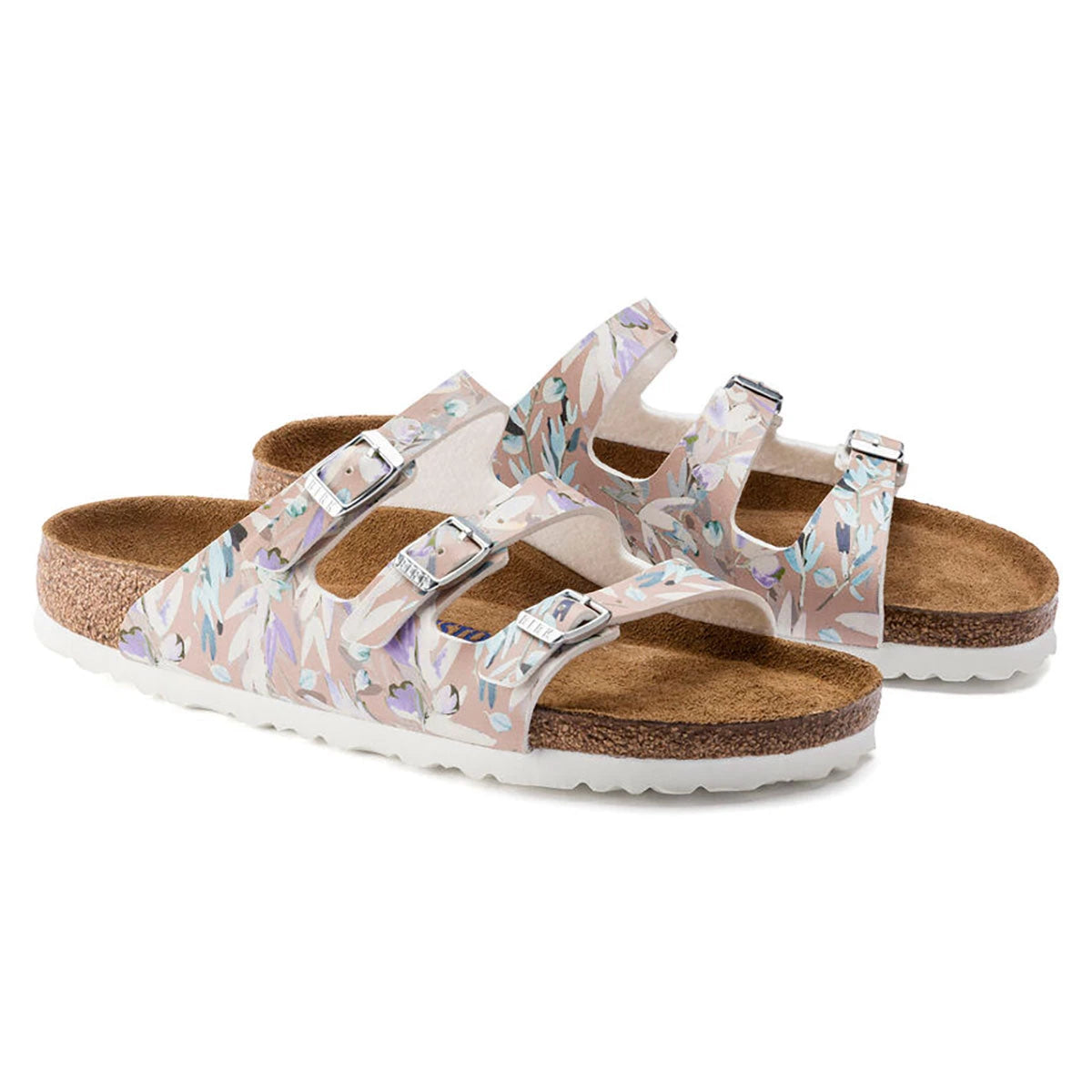 Birkenstock Florida Fresh Birko Flor Floral Fades Crystal Rose Sandals
