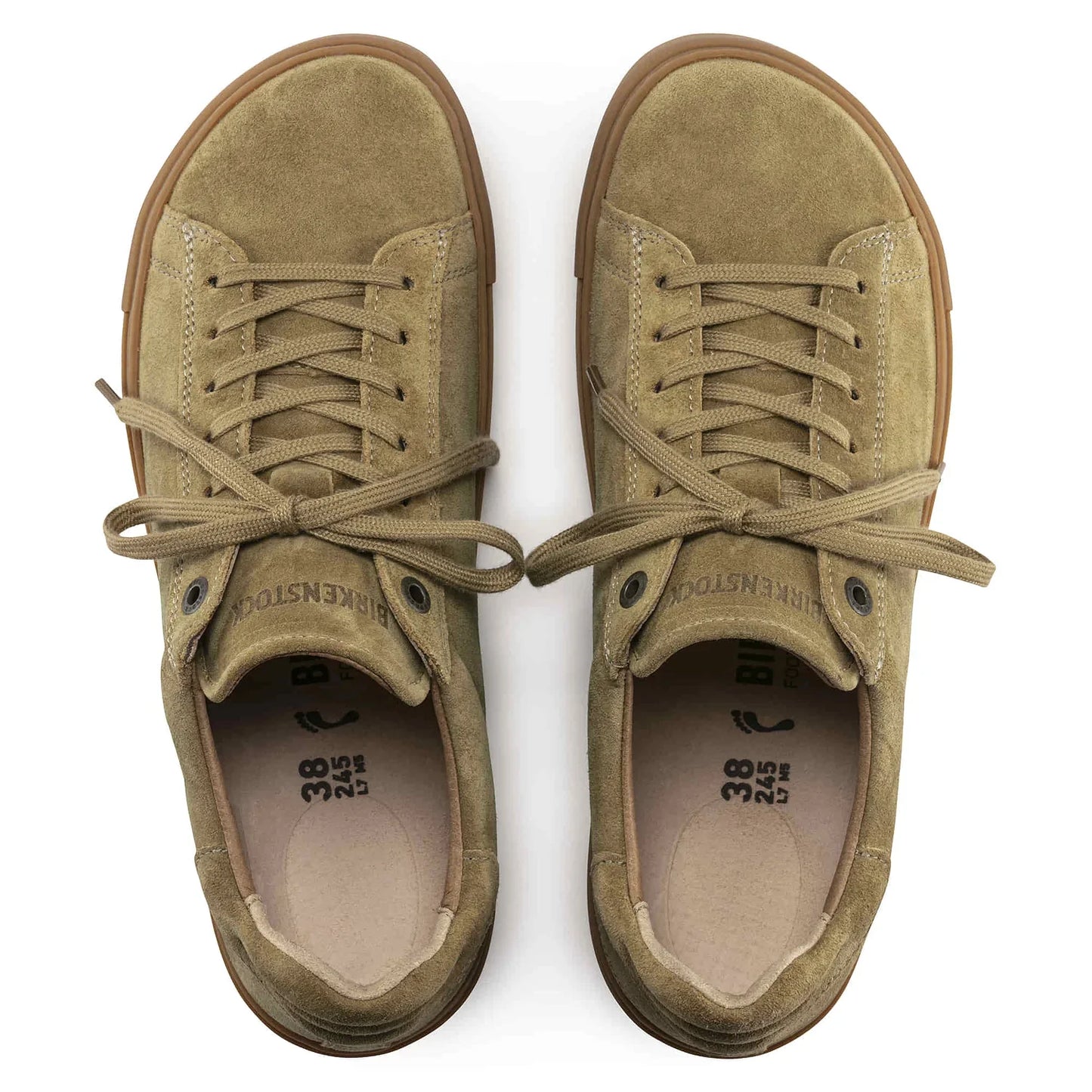 Birkenstock Bend Low Leather Khaki Sneakers