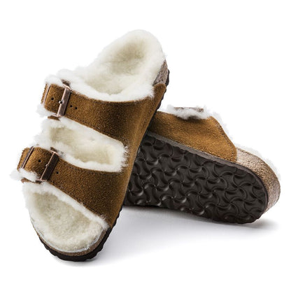 Birkenstock Arizona Shearling Kids Suede Leather Mink