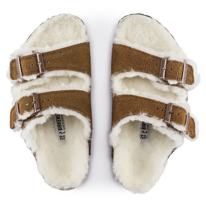 Birkenstock Arizona Shearling Kids Suede Leather Mink