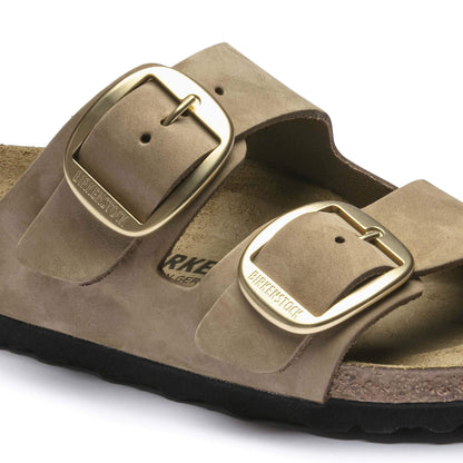Birkenstock Arizona Big Buckle Nubuck Leather Mud Green Sandals