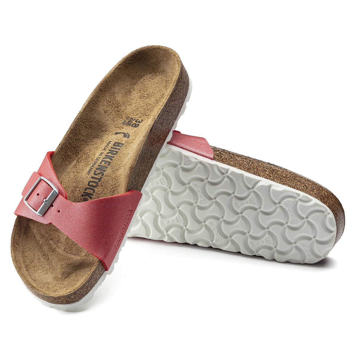 Birkenstock Madrid Birko-Flor Icy Metallic Poppy