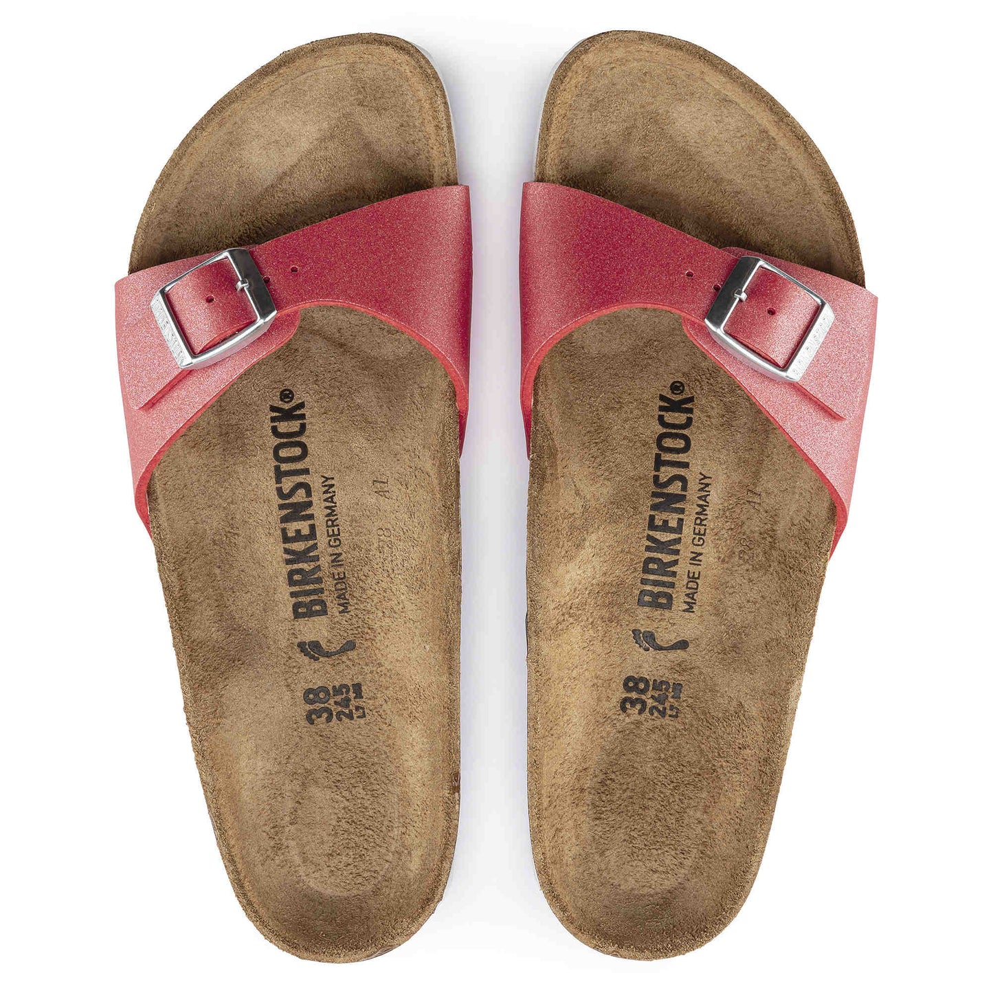 Birkenstock Madrid Birko-Flor Icy Metallic Poppy