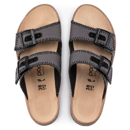 Birkenstock Women's Gabriela Natural Fibre Mix Anthracite Sandals