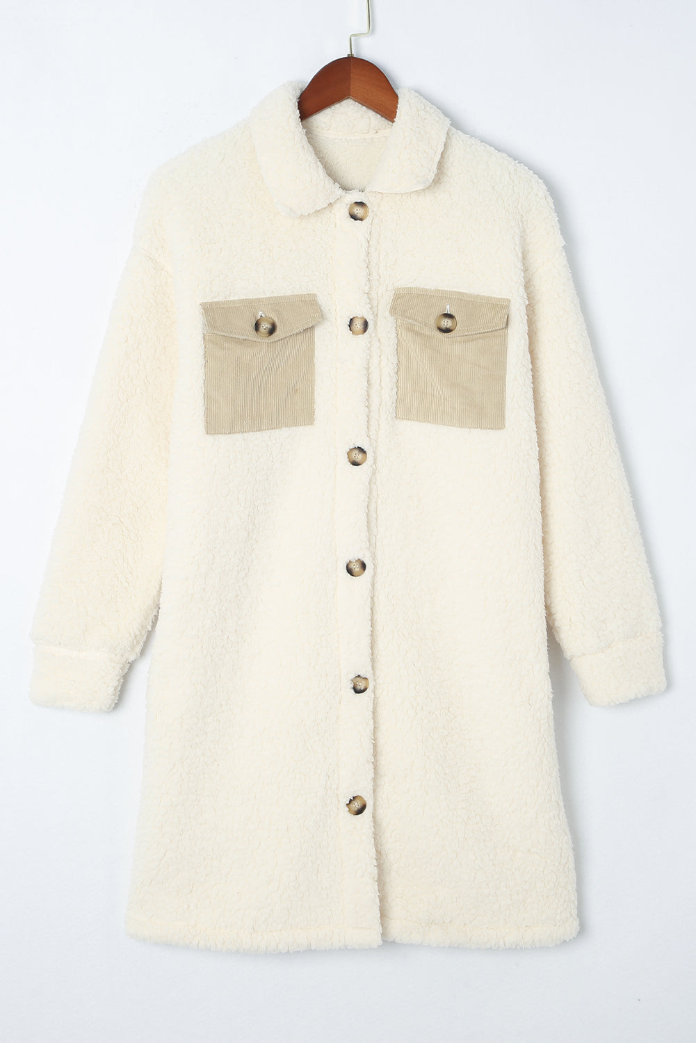 Threaded Pear Olivia Single Breasted Teddy Coat