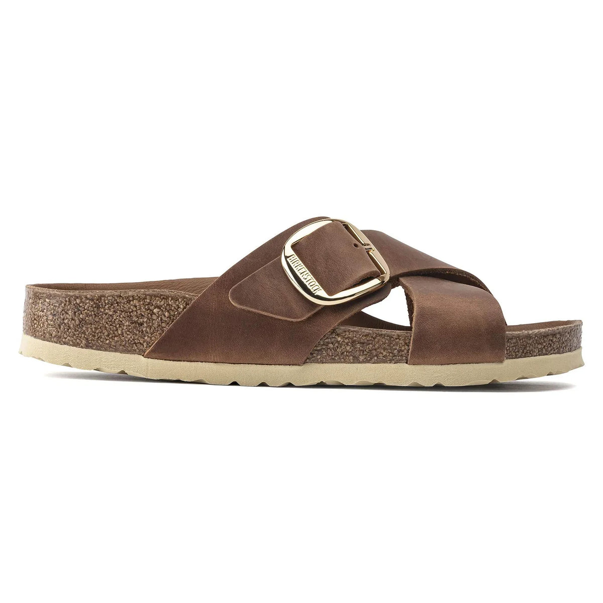 Birkenstock Siena Big Buckle Oiled Leather Cognac