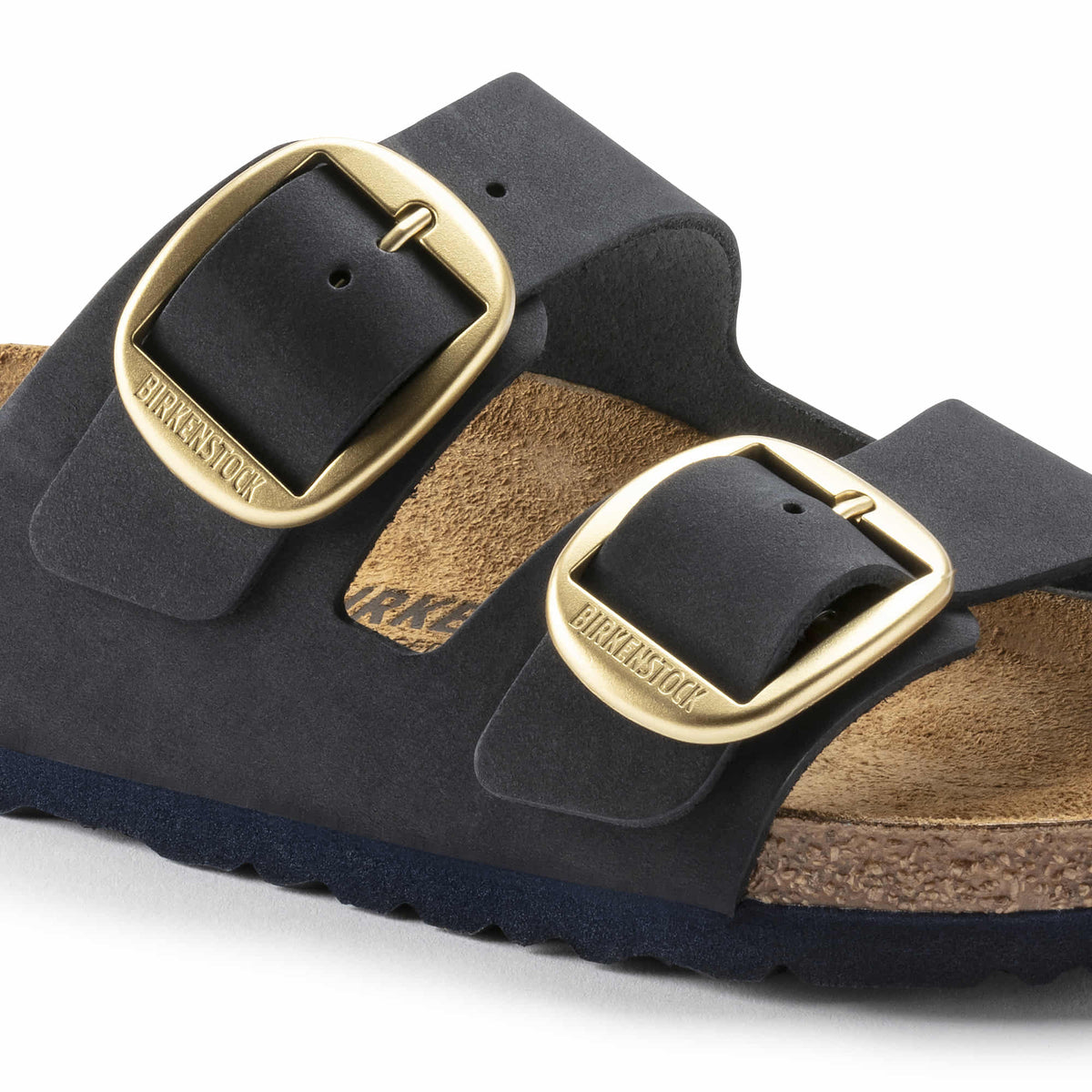 Birkenstock Arizona Big Buckle Nubuck Leather Midnight Sandals