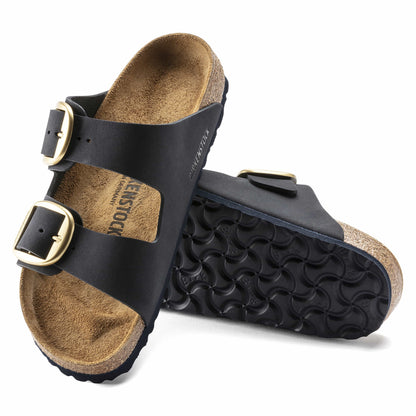 Birkenstock Arizona Big Buckle Nubuck Leather Midnight Sandals