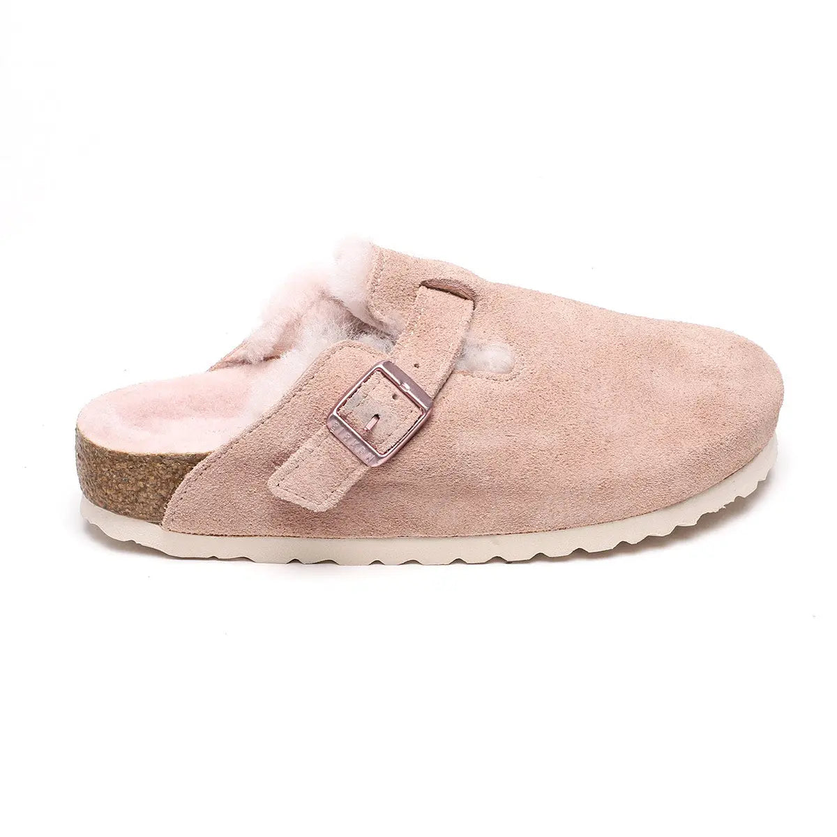 Birkenstock Boston Shearling Suede Leather Clogs