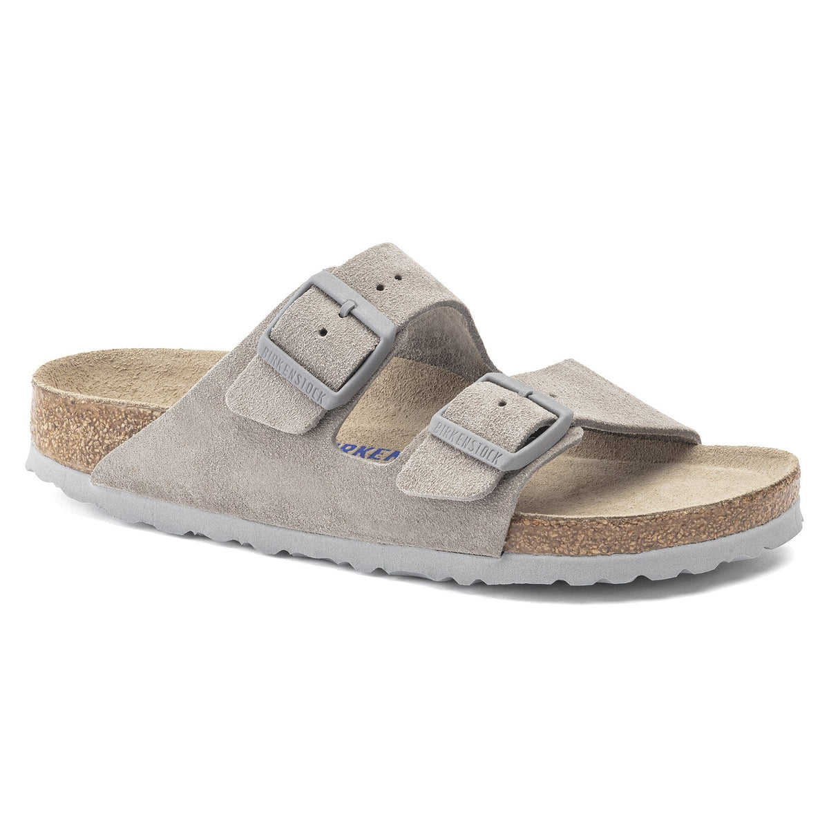 Birkenstock Arizona Soft Footbed Suede Leather Stone Coin Sandals