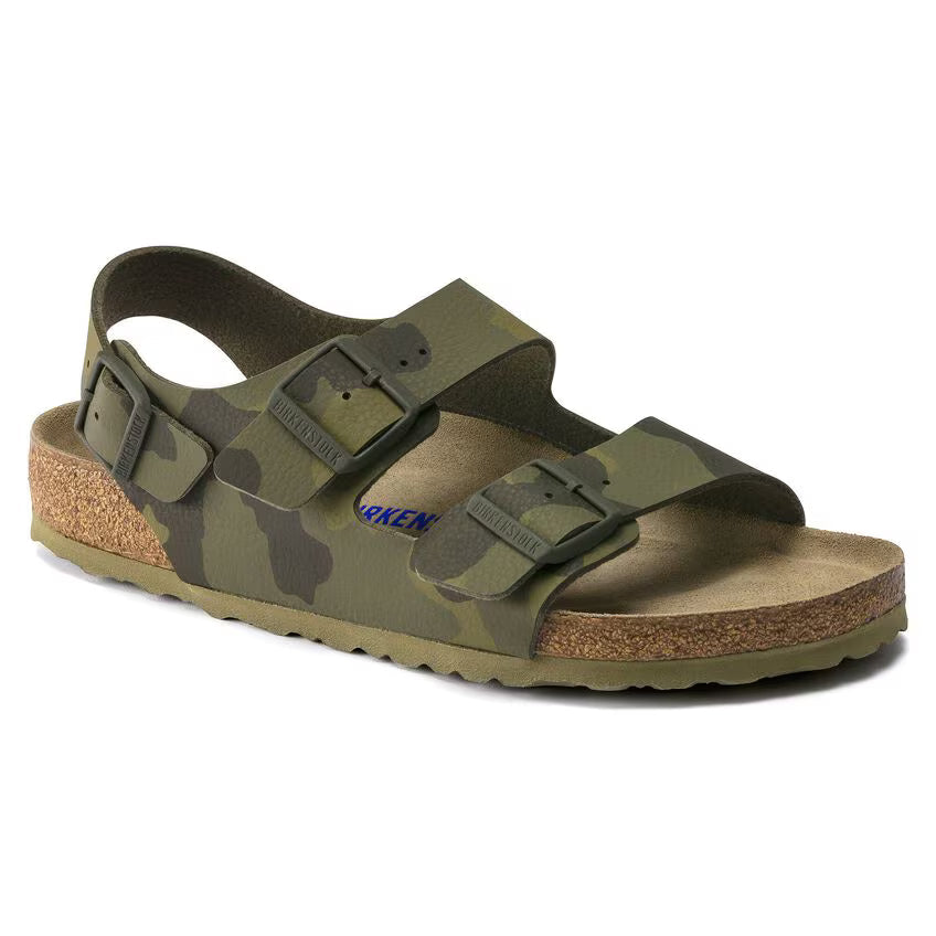 Birkenstock Milano Kinder Birko Flor Desert Soil Camouflage Green