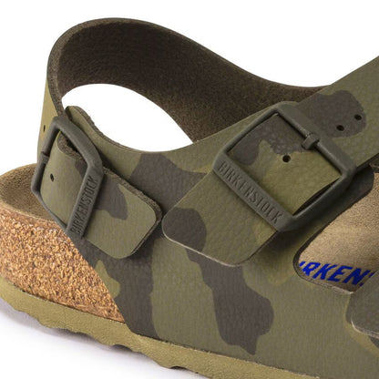 Birkenstock Milano Soft Footbed Birko-Flor Desert Soil Camo Green Sandals