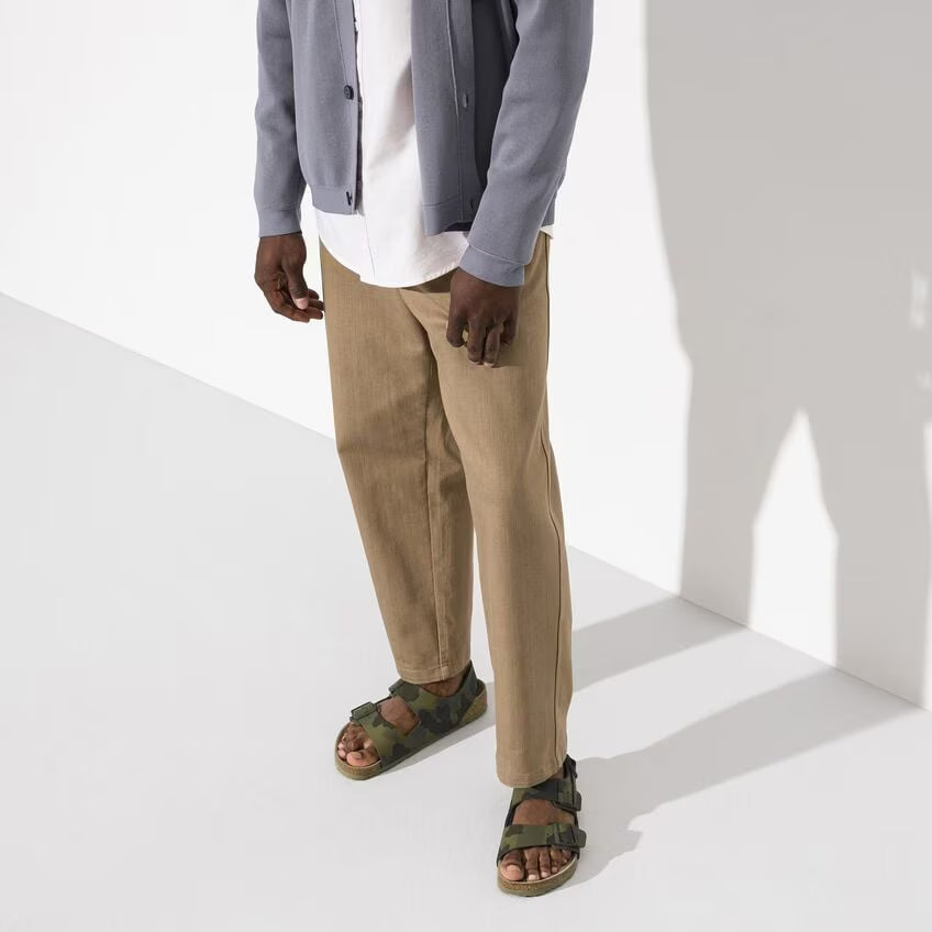 Birkenstock Milano Soft Footbed Birko-Flor Desert Soil Camo Green Sandals
