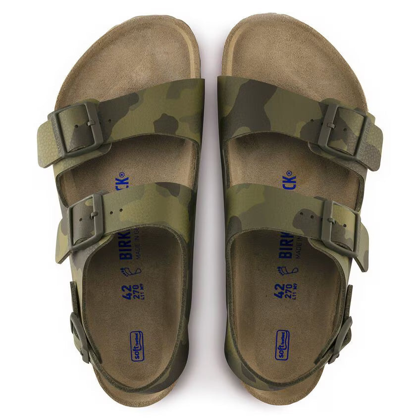 Birkenstock Milano Kinder Birko Flor Desert Soil Camouflage Green