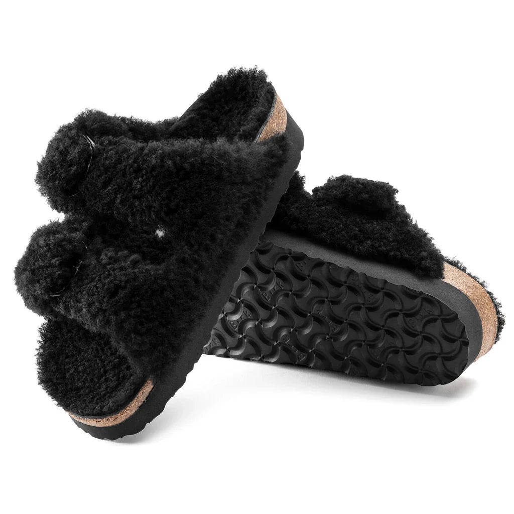 Birkenstock Arizona Big Buckle Pap Teddy Black