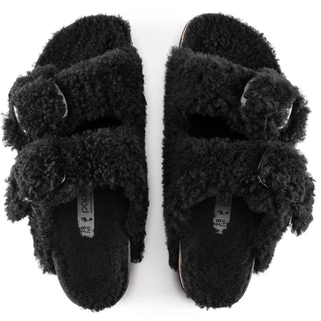 Birkenstock Arizona Big Buckle Pap Teddy Black