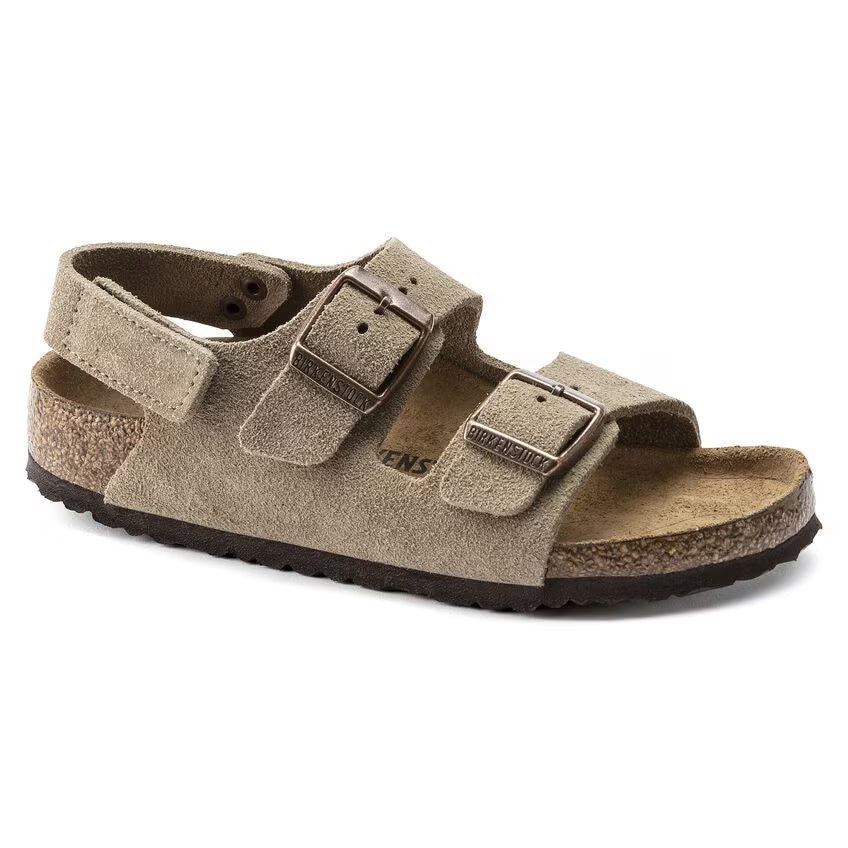 Birkenstock Milano HL Suede Kids Suede Leather Taupe