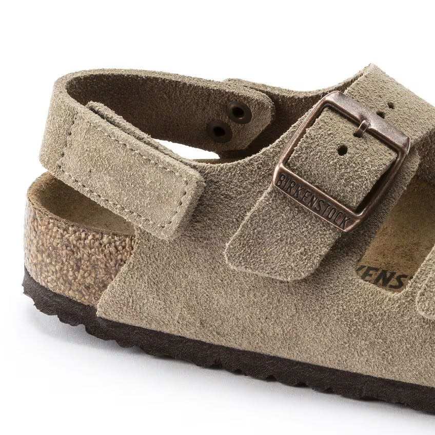 Birkenstock Milano HL Suede Kids Suede Leather Taupe