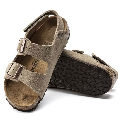 Birkenstock Milano HL Suede Kids Suede Leather Taupe
