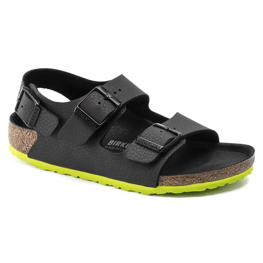Birkenstock Milano Kid Birko-Flor Desert Soil Black Lime