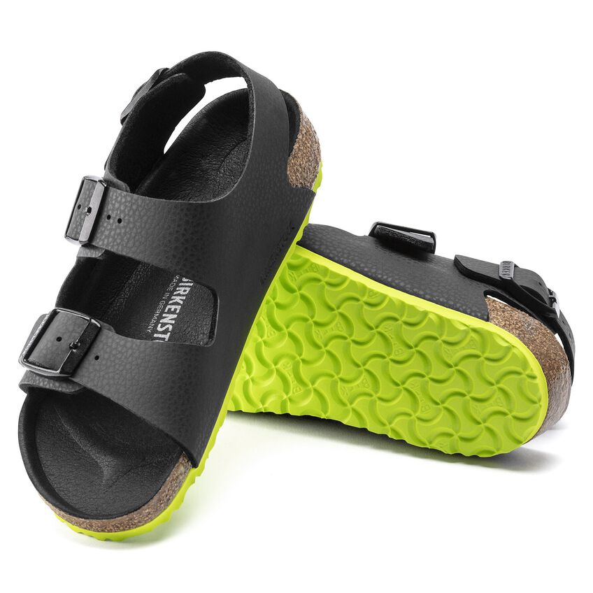 Birkenstock Milano Kid Birko-Flor Desert Soil Black Lime