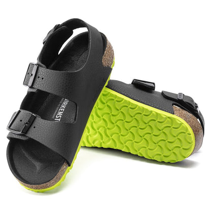 Birkenstock Milano Kid Birko-Flor Desert Soil Black Lime