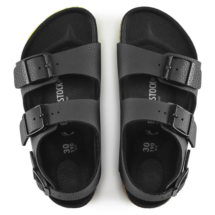 Birkenstock Milano Kid Birko-Flor Desert Soil Black Lime